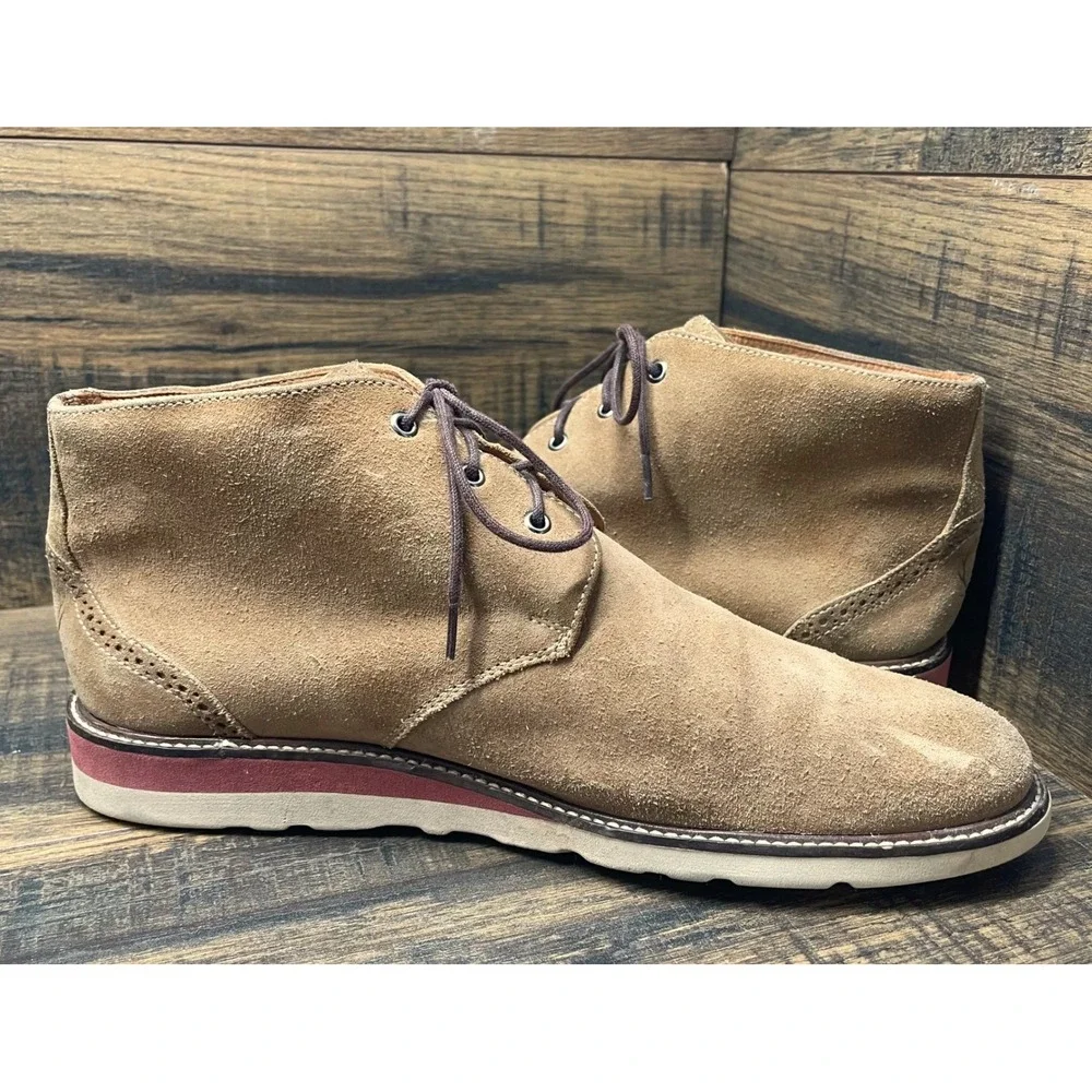 Martin‎ Dingman Boots Mens 8.5 Suede Chukka Tan Lace Up 300527M